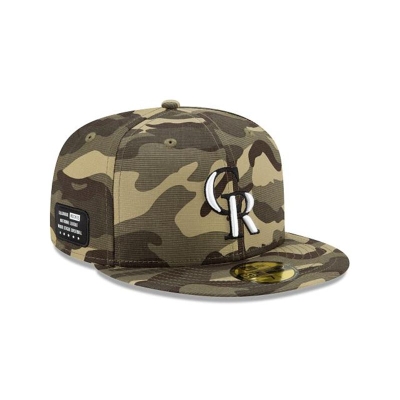 Colorado Rockies Gorra | New Era MLB Armed Forces Weekend 59fifty Fitted Cap Mexico - Verdes